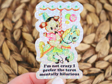Load image into Gallery viewer, Mentally Hilarious Glitter Retro Sticker
