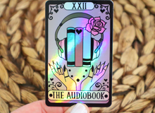 Load image into Gallery viewer, The Audiobook Reader Tarot Holographic Sticker