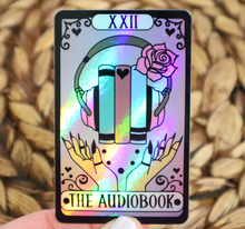 Load image into Gallery viewer, The Audiobook Reader Tarot Holographic Sticker