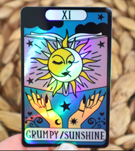 Load image into Gallery viewer, Grumpy Sunshine Reader Tarot Holographic Sticker