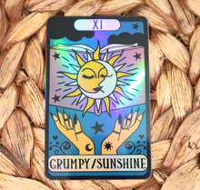Load image into Gallery viewer, Grumpy Sunshine Reader Tarot Holographic Sticker