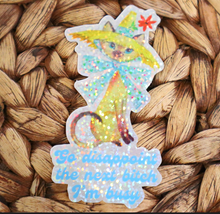 Load image into Gallery viewer, Go Disappoint the Next B*tch Glitter Retro Sticker
