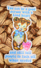 Load image into Gallery viewer, Good Person With A Kind Heart Glitter Retro Sticker