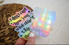 Load image into Gallery viewer, White Holographic Unlearn that Sticker