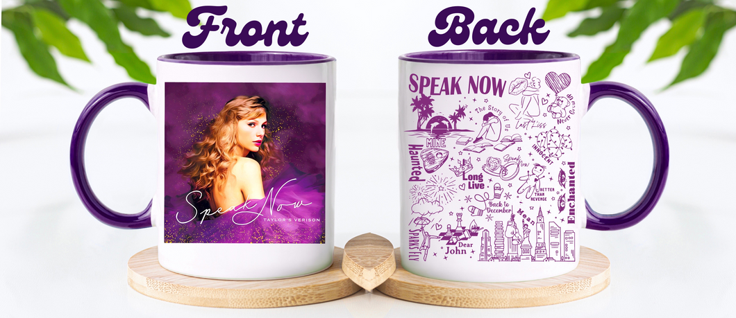 Speak Now Mug with Purple Handle