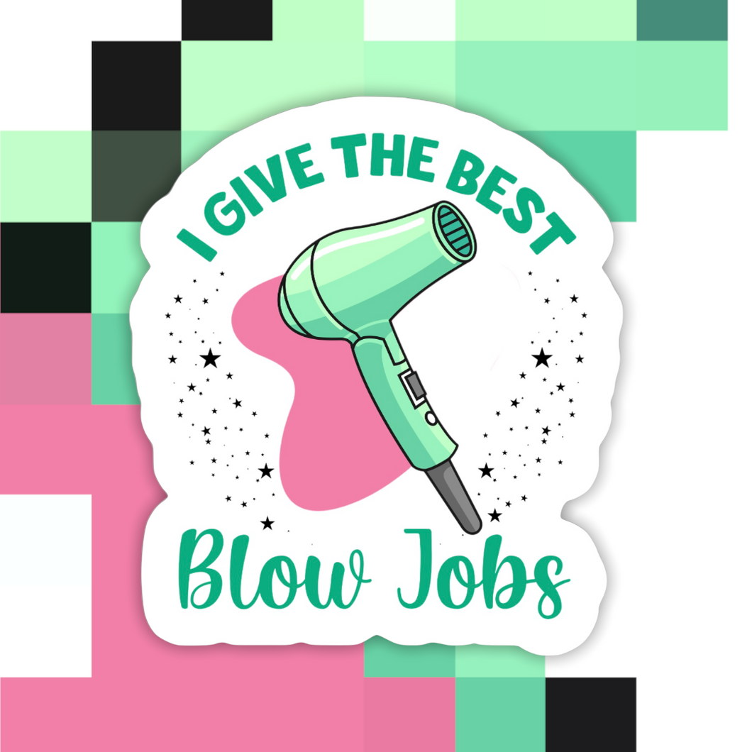 Hair Dresser Blow Dryer Sticker