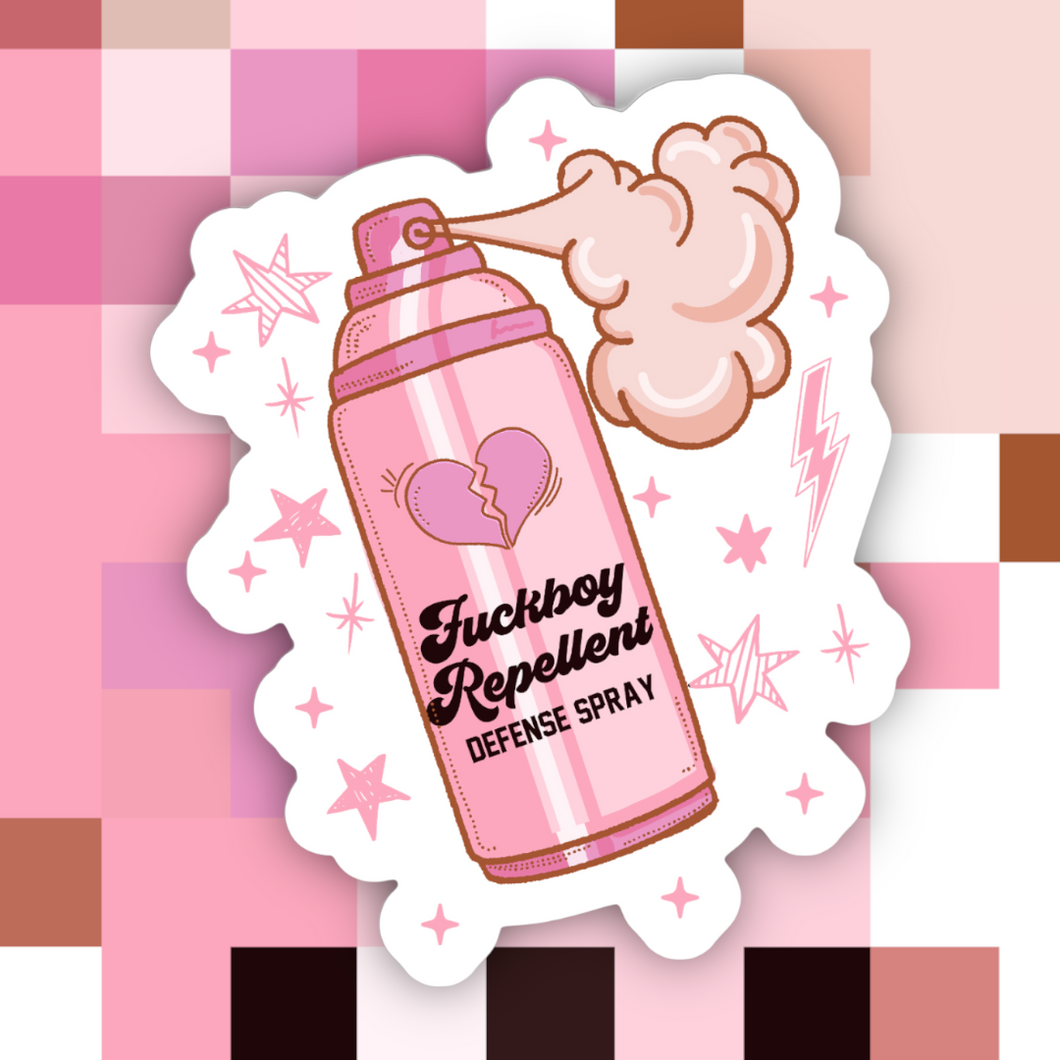 F*ckboy Repellent Defense Spray Sticker