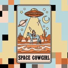 Load image into Gallery viewer, Space Cowgirl Hat Tarot Card Sticker
