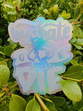 Load image into Gallery viewer, White Holographic Hydrate or Diedrate Sticker
