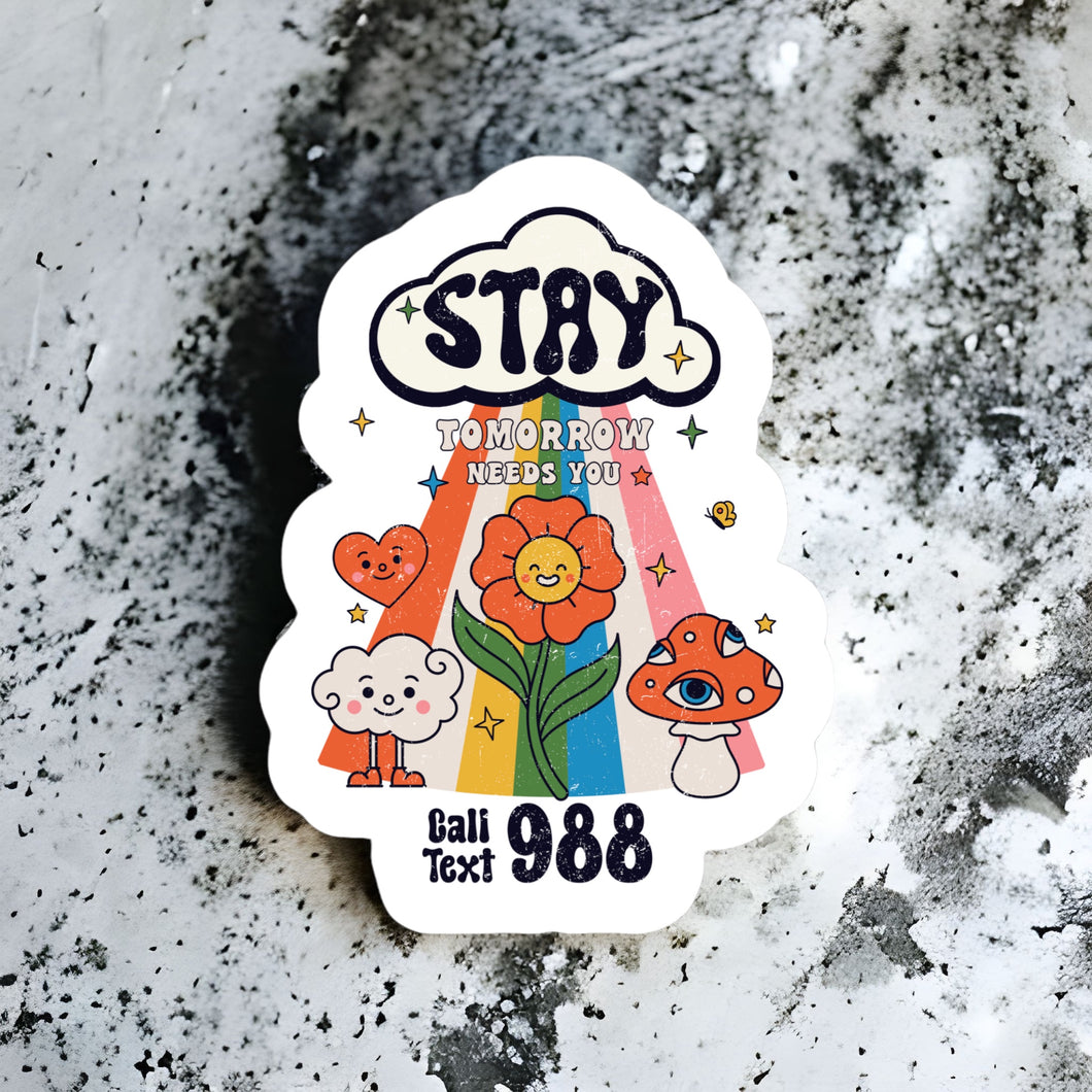 Tomorrow Needs You 988 Sticker