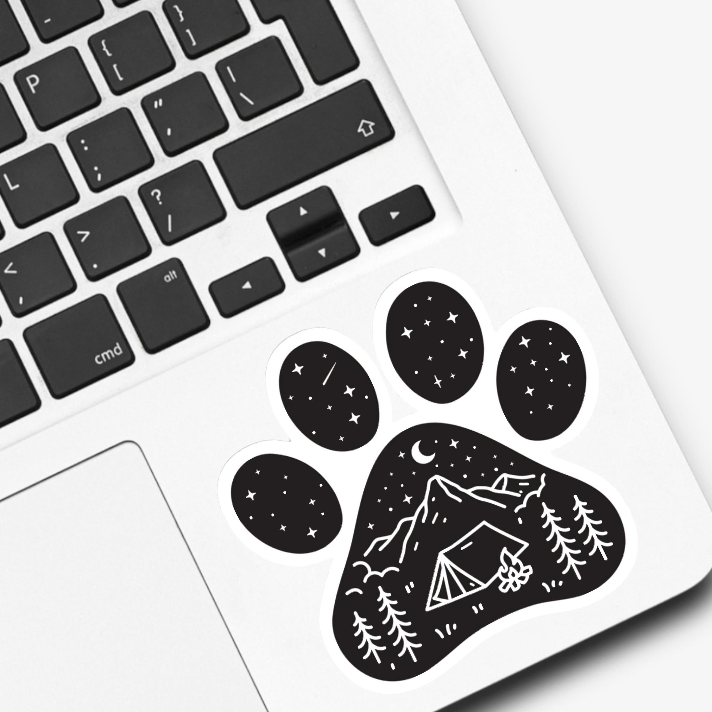 Dog Paw Camping Tent Sticker