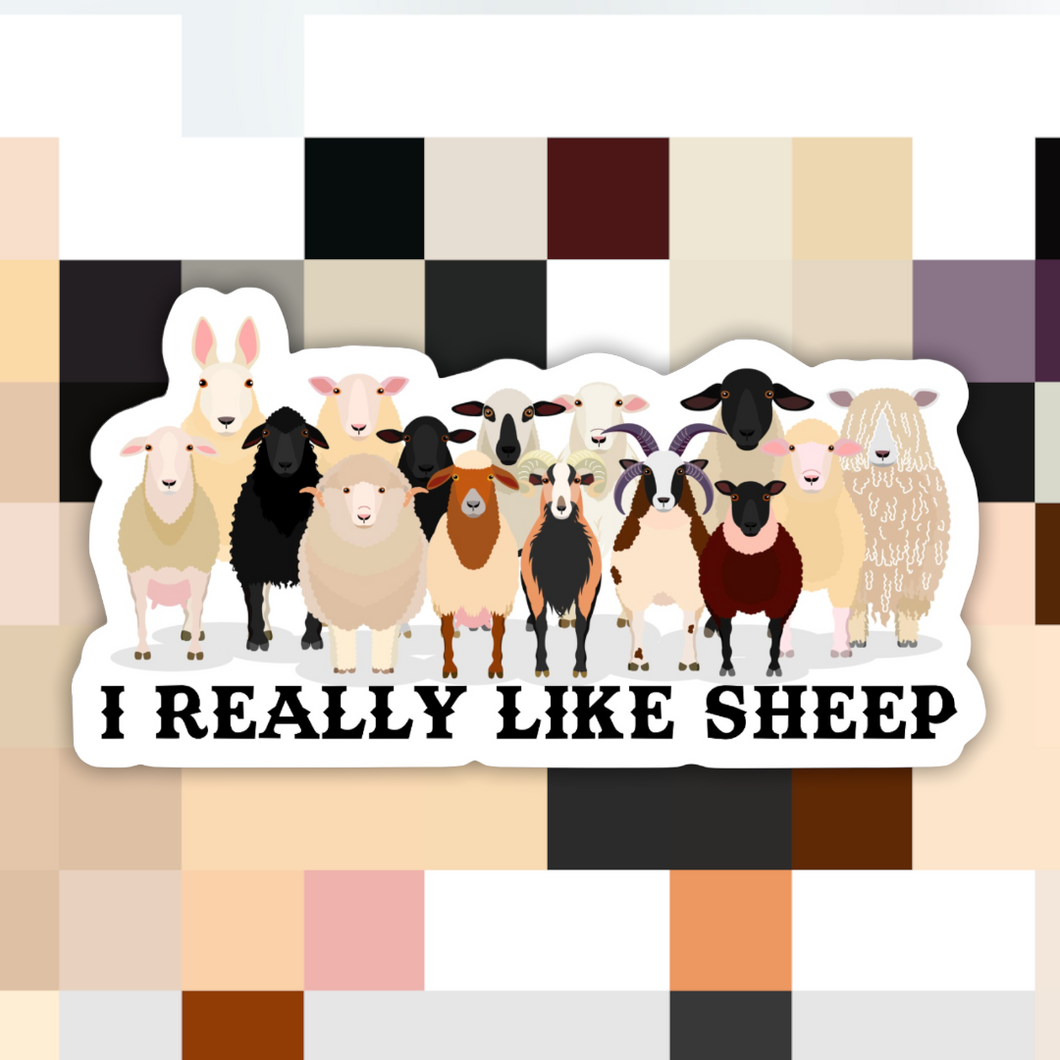 I Really Like Sheep Sticker