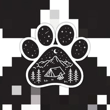 Load image into Gallery viewer, Dog Paw Camping Tent Sticker
