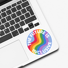 Load image into Gallery viewer, The Future is Inclusive Sticker Available in Pink or Blue
