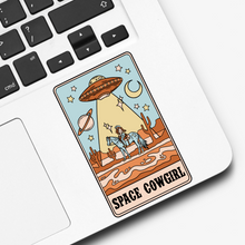 Load image into Gallery viewer, Space Cowgirl Hat Tarot Card Sticker
