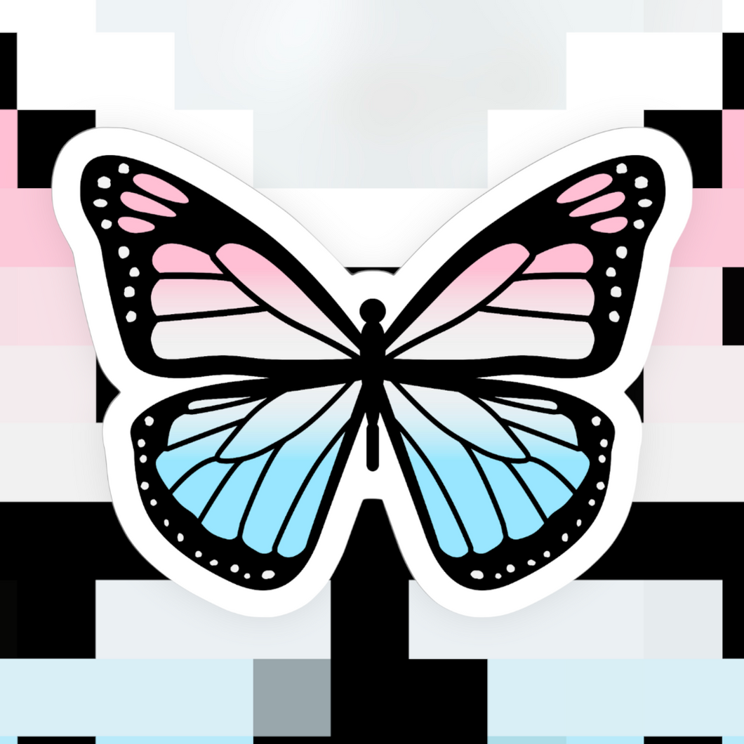 Trans Butterfly Sticker