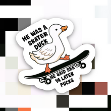 Load image into Gallery viewer, Skater Duck Sticker
