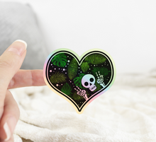 Load image into Gallery viewer, Holographic Plant Love Skeleton Sticker
