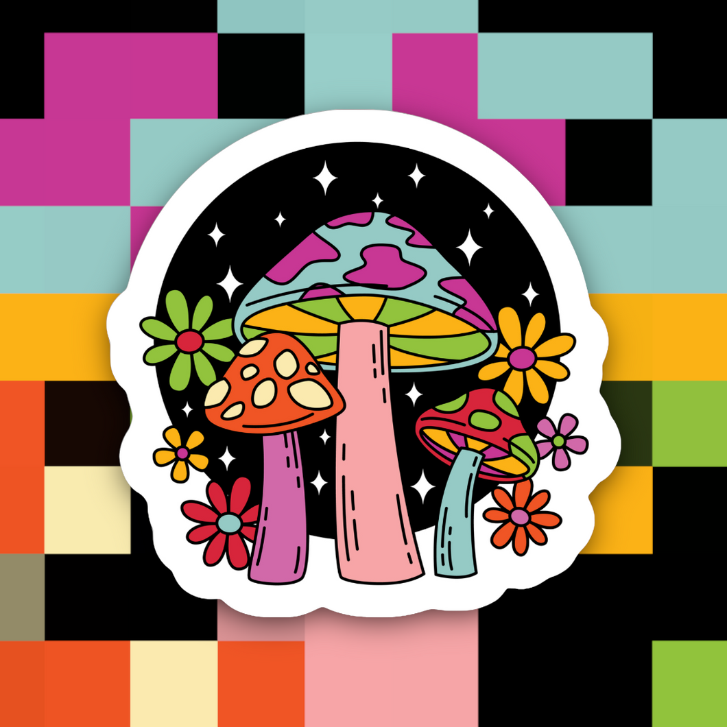 Groovy Mushroom Sticker