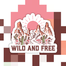 Load image into Gallery viewer, Wild and Free Sticker
