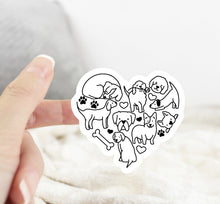 Load image into Gallery viewer, Dog Heart Love Sticker
