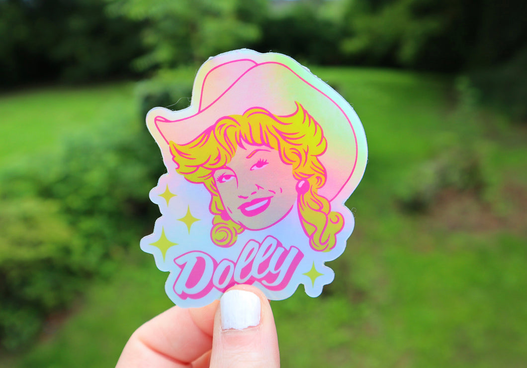 Dolly Parton Holographic Sticker