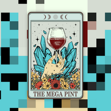 Load image into Gallery viewer, The Mega Pint Wine Tarot Card Sticker
