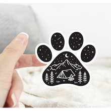 Load image into Gallery viewer, Dog Paw Camping Tent Sticker
