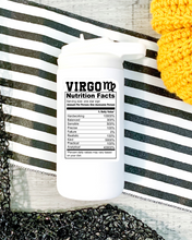 Load image into Gallery viewer, Virgo Nutrition Facts Zodiac Sticker

