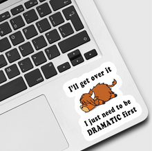 Load image into Gallery viewer, Highland Cow Dramatic First Sticker
