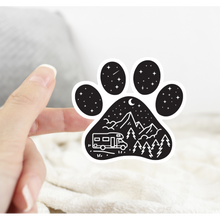 Load image into Gallery viewer, Dog Paw Camper Adventure Sticker
