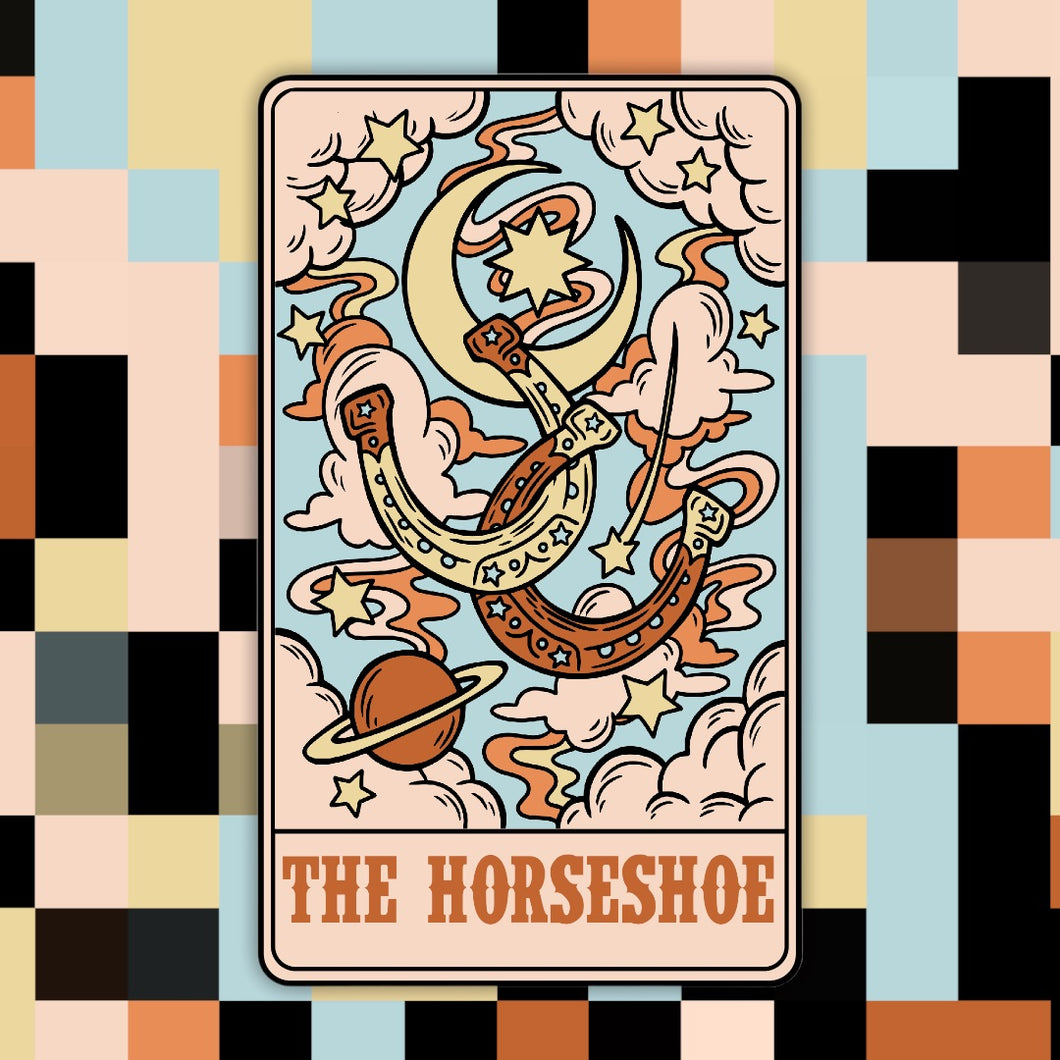 The Horseshoe Cowgirl Hat Tarot Card Sticker