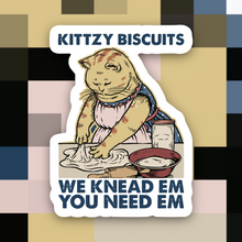 Load image into Gallery viewer, Cat Biscuits We Knead Em Sticker
