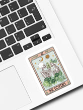 Load image into Gallery viewer, Tarot Card The Lovers Plant Sticker
