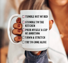 Load image into Gallery viewer, Dolly Parton Morning Checklist Cup of Ambition Coffee Mug
