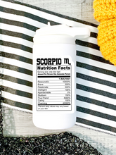 Load image into Gallery viewer, Scorpio Nutrition Facts Zodiac Sticker
