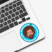 Load image into Gallery viewer, Bob Ross No Mistakes Just Happy Accidents Sticker
