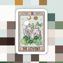 Load image into Gallery viewer, Tarot Card The Lovers Plant Sticker
