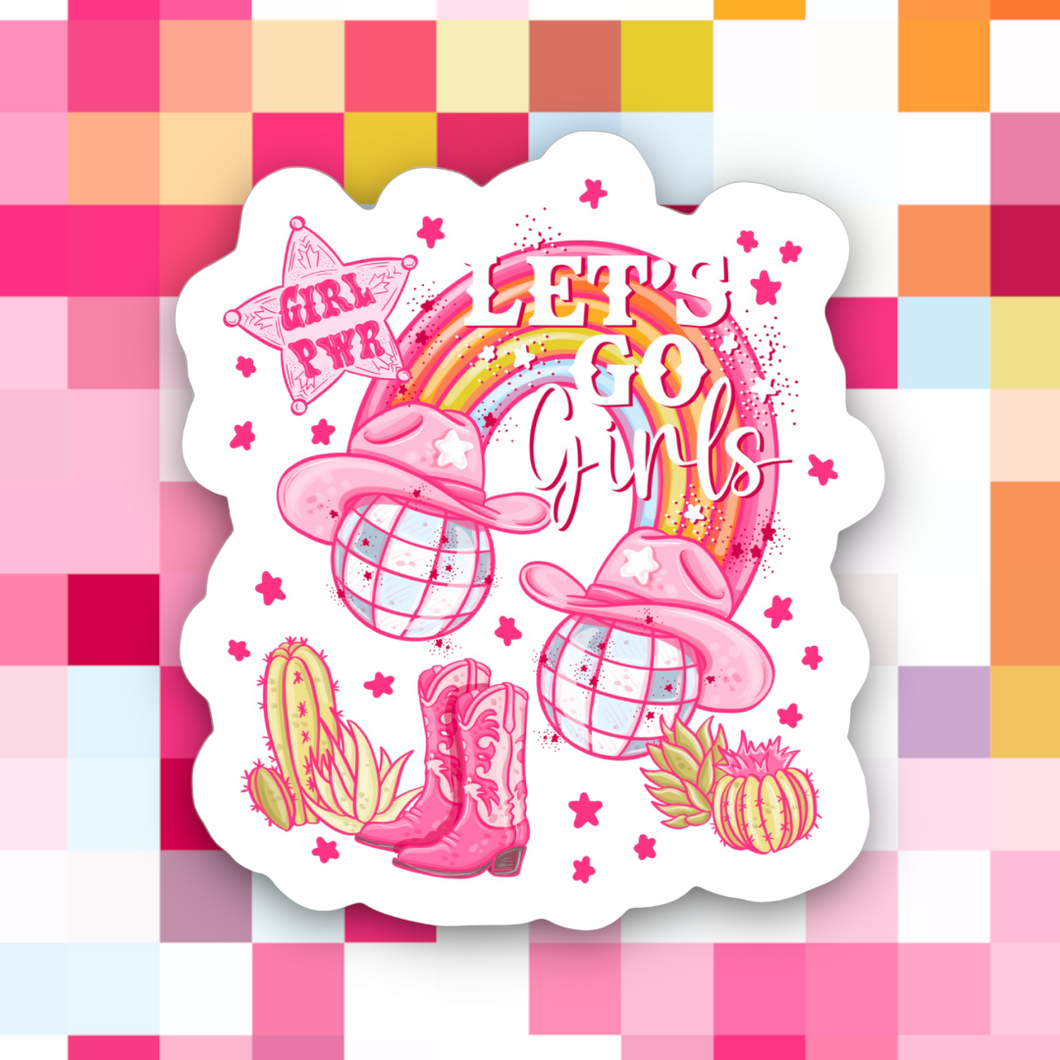 Western Let’s Go Girls Sticker