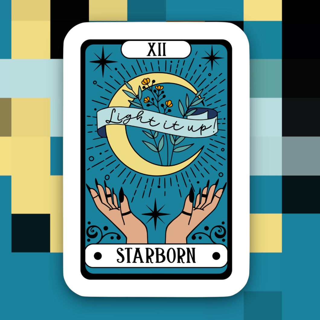 The Starborn Book Tarot Reader Sticker