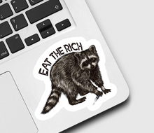 Load image into Gallery viewer, Eat the Rich Raccoon Sticker
