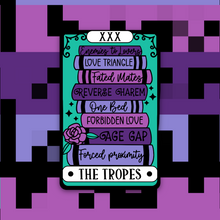 Load image into Gallery viewer, The Tropes Reader Tarot Sticker
