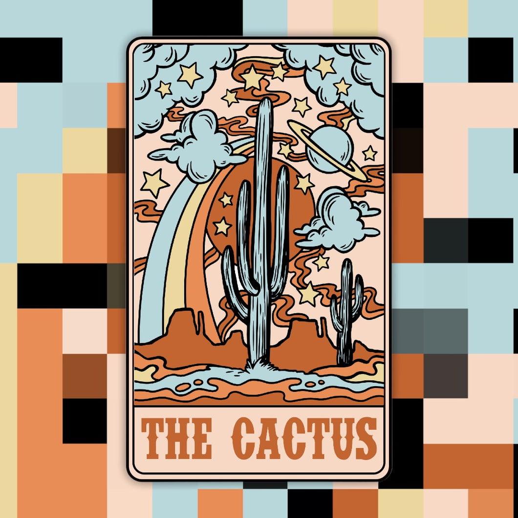 The Cactus Cowgirl Tarot Card Sticker