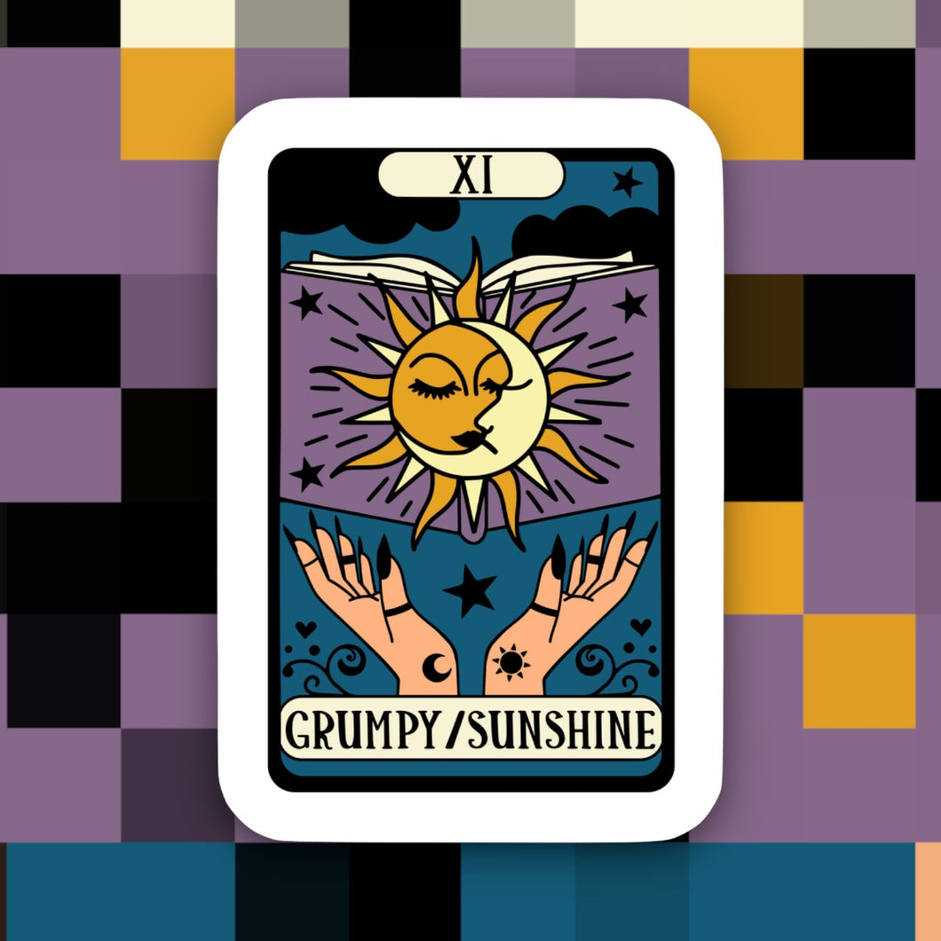 Grumpy Sunshine Tarot Reader Sticker