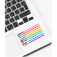 Load image into Gallery viewer, Pride Rainbow Light Sabers Sticker
