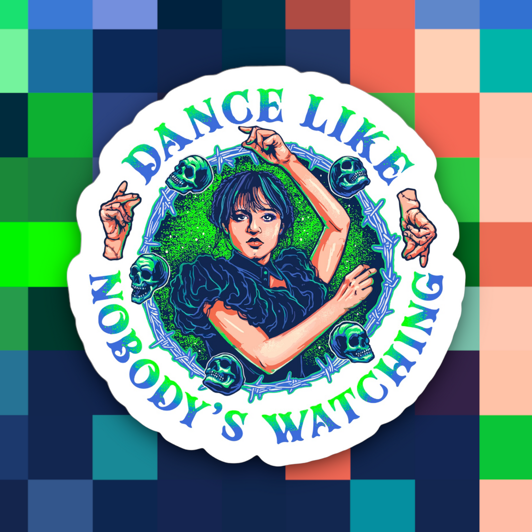 Wednesday Dance Like Nobody is Watching Sticker