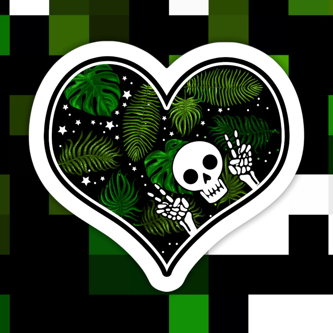 Plant Love Skeleton Sticker