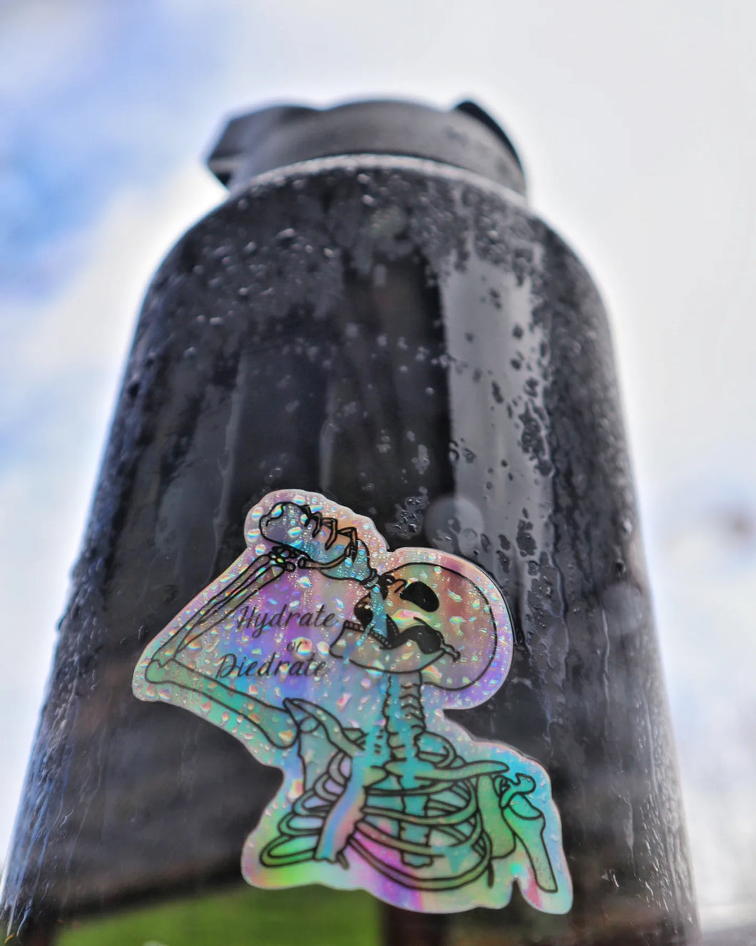 Holographic Hydrate or Diedrate Water Bottle Sticker