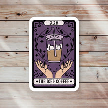 Load image into Gallery viewer, The Iced Coffee Tarot Reader Sticker
