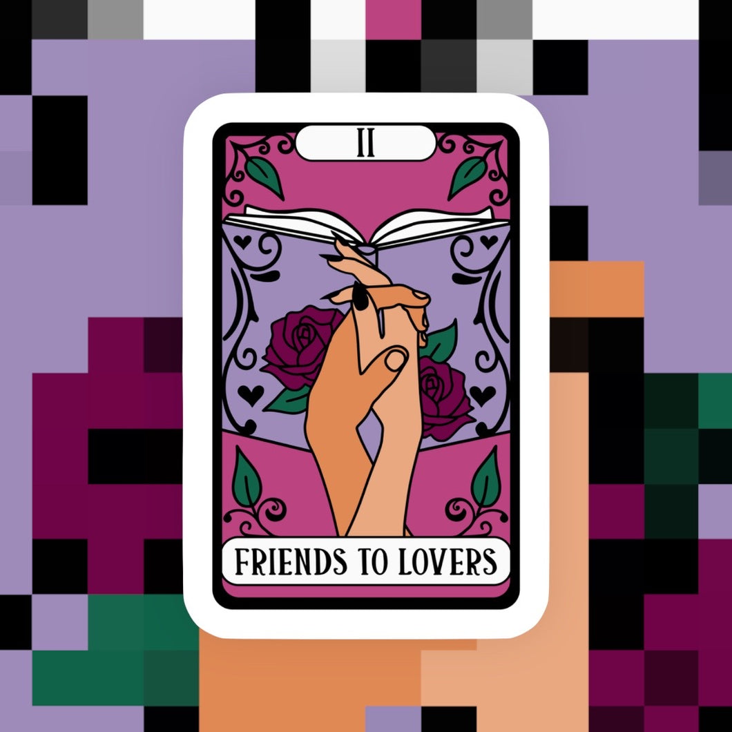 Friends to Lovers Tarot Reader Sticker